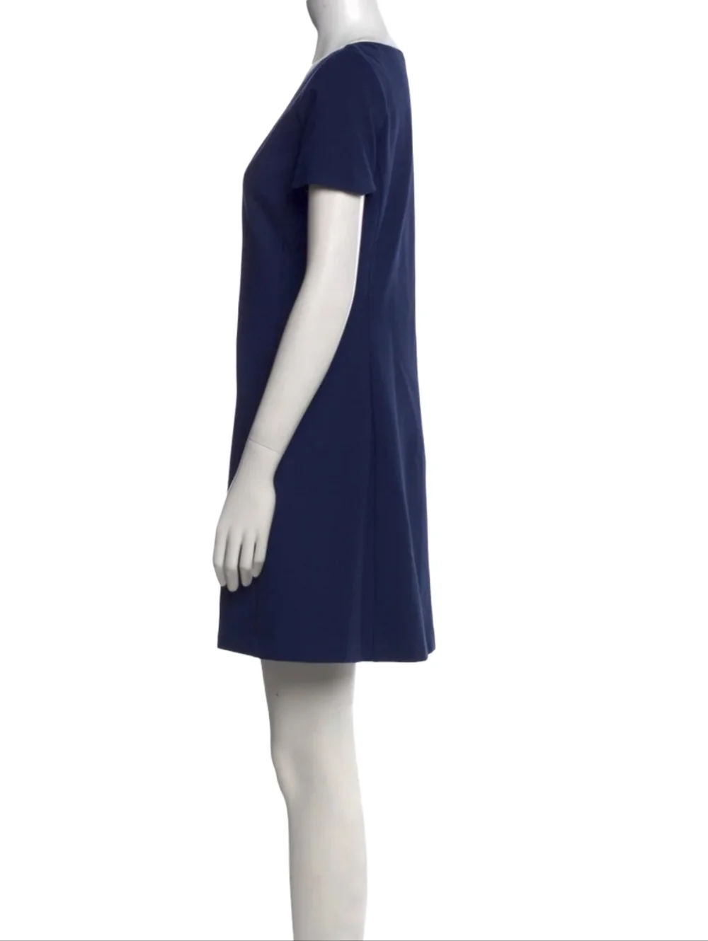 TORY BURCH KIMBERLY ZIP-FRONT DRESS IN NAVY SEA size XS
